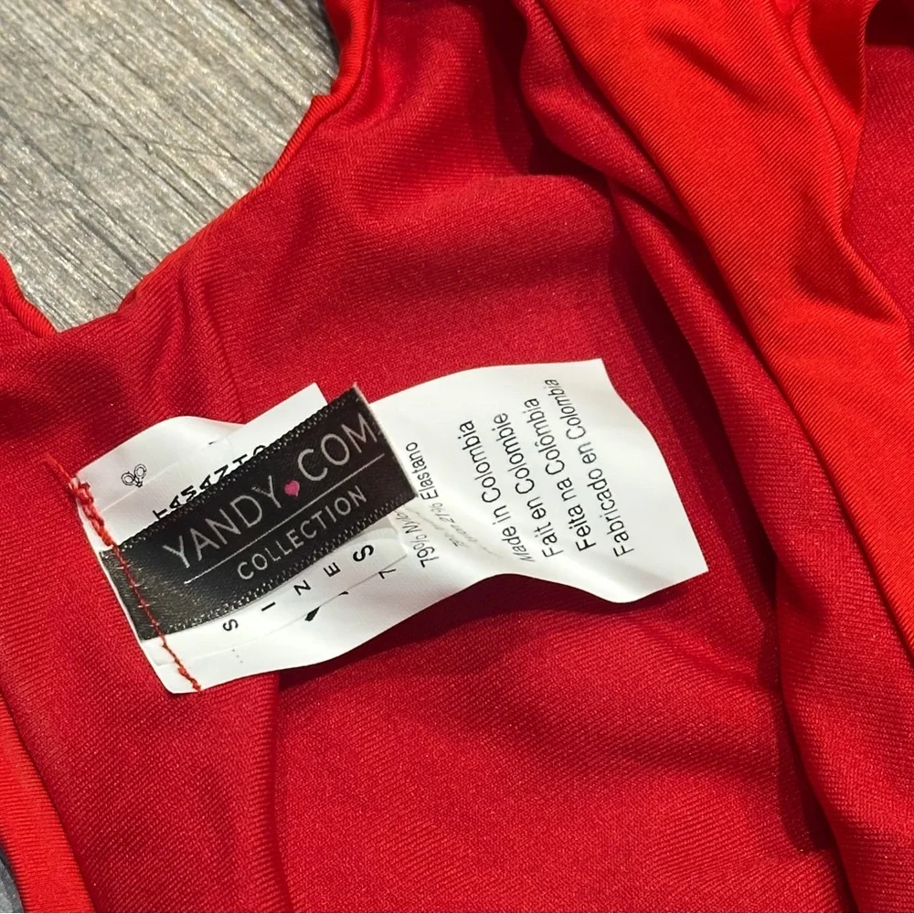 Yandy Red Bikini Bottom Cutout Size Small NWT